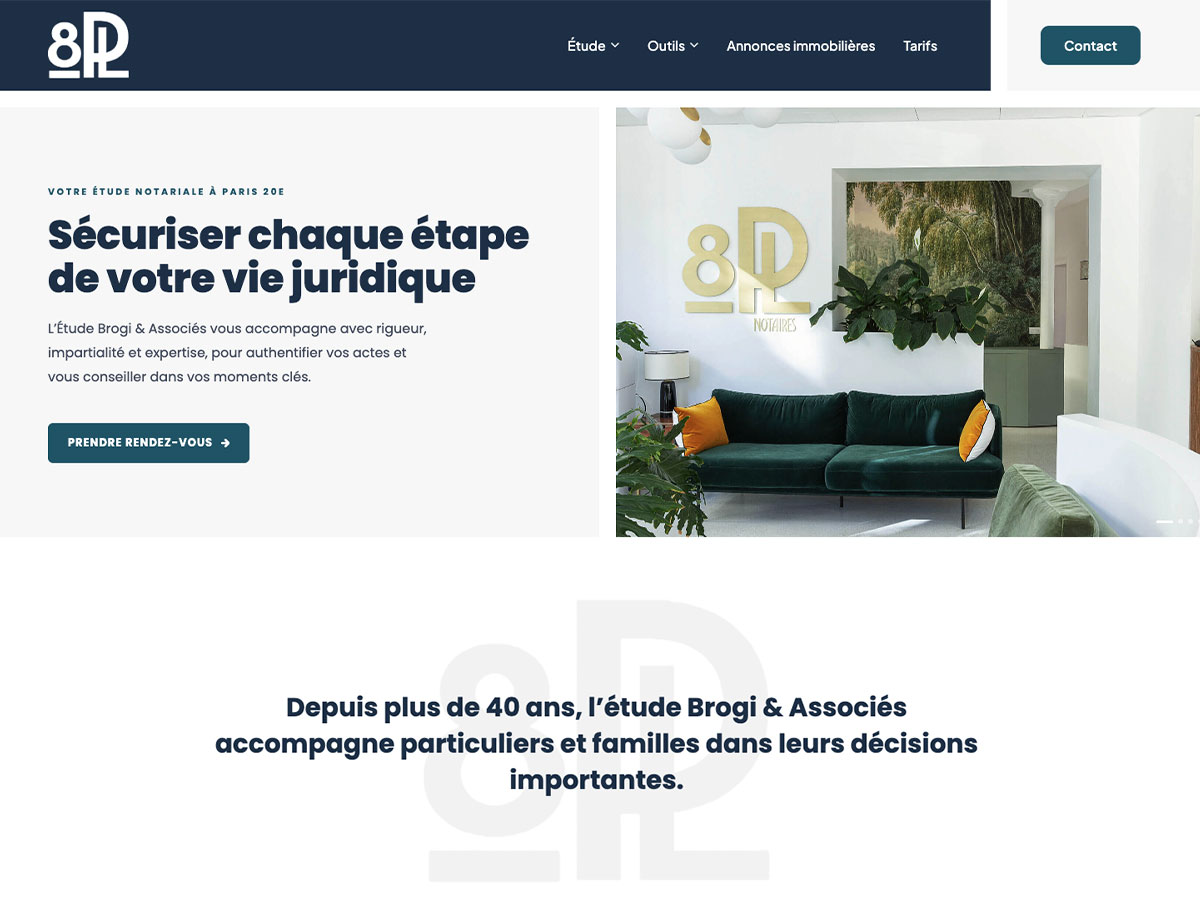 Réalisation SEO Design — Étude 8PL Notaires
