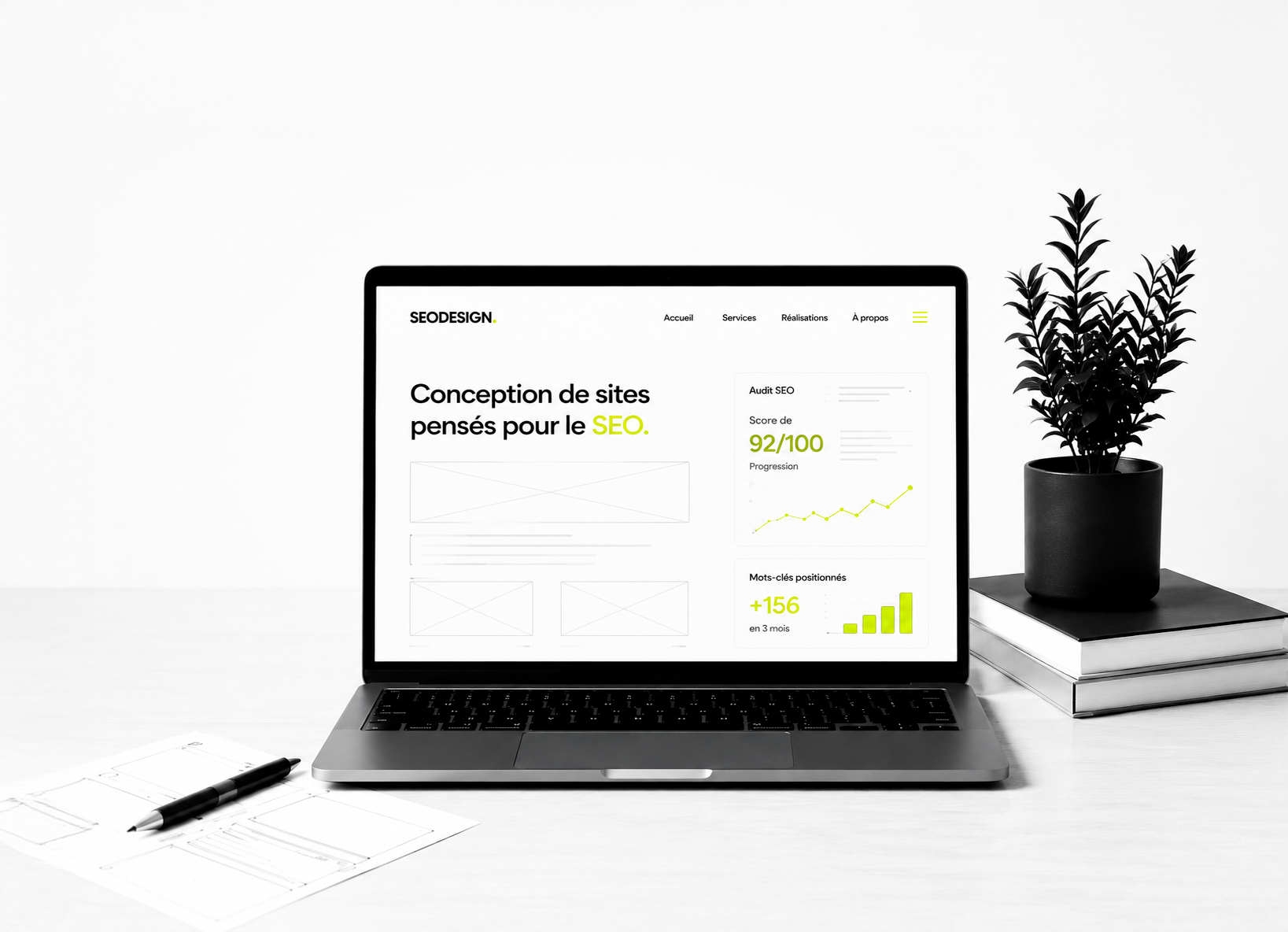 Aperçu d'un site conçu par SEO Design avec son audit SEO