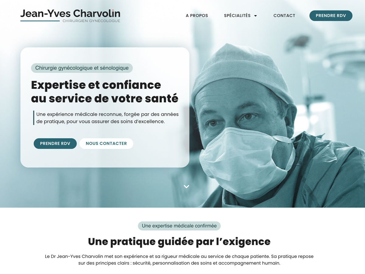 Réalisation SEO Design — Chirurgien Charvolin