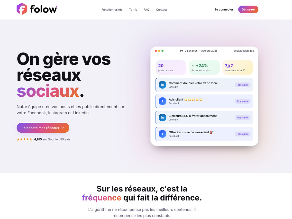 Réalisation SEO Design — Folow