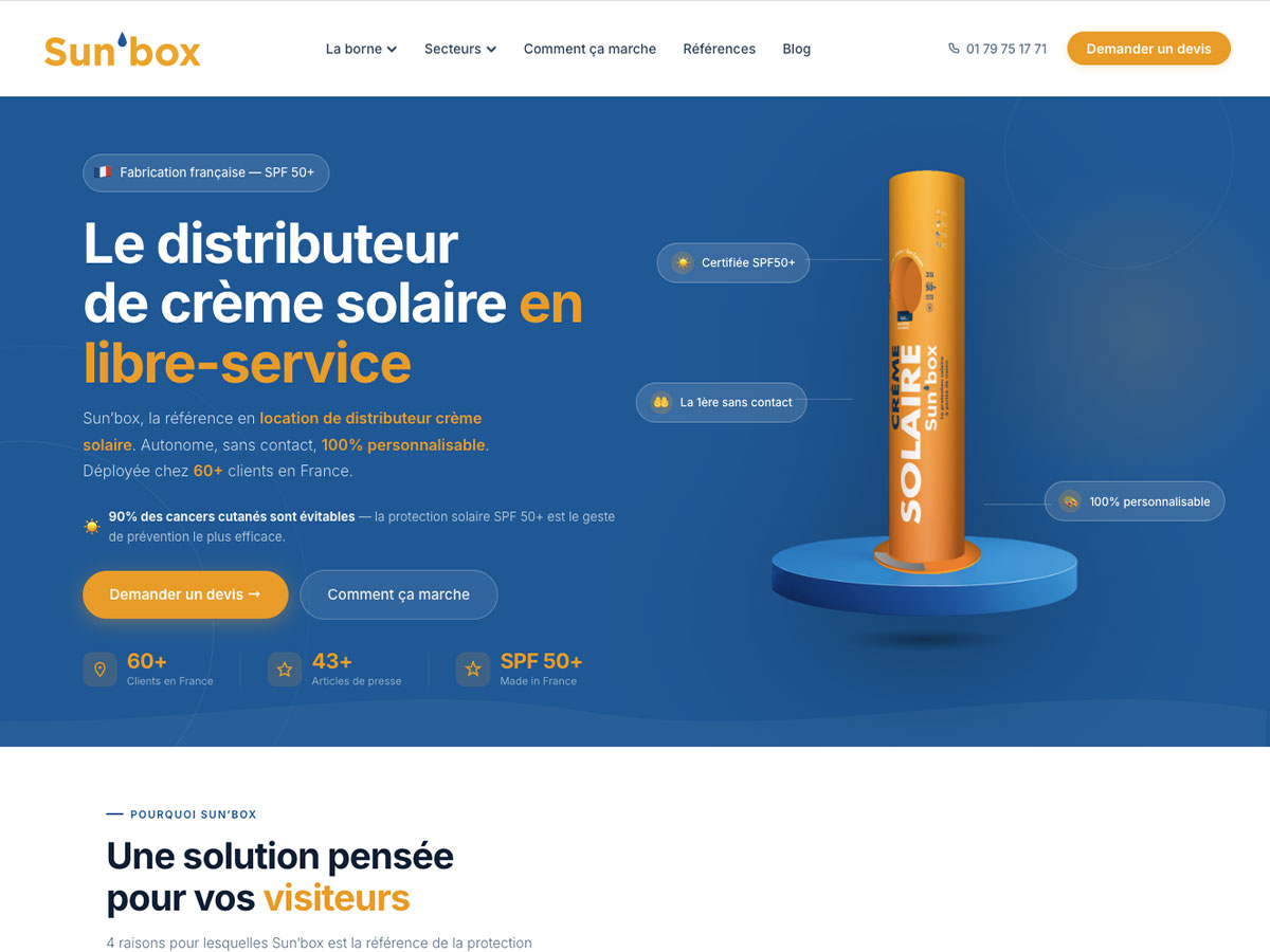 Réalisation SEO Design — Sun'box